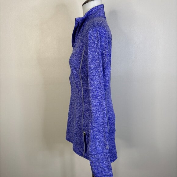 Athleta Running Wild 3.0 Half-Zip Pullover Small Heather Purple Long Sleeve - Picture 5 of 12
